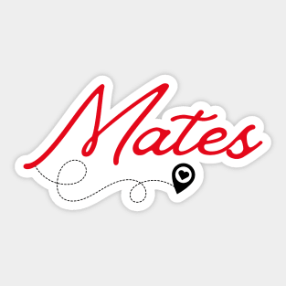 Travel lover Matching Couples Love - Mates Sticker